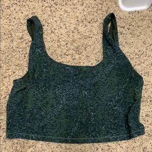 All in Motion Green Fitted Crop Sports Bra Top